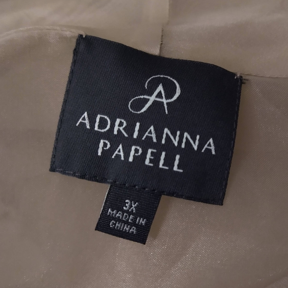 Adrianna Papell Sheer Tan Wrap Jacket - Picture 5 of 6